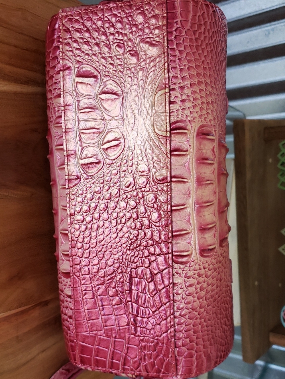Brahmin Claire Croc-Embossed Leather Satchel - Picture 5 of 5